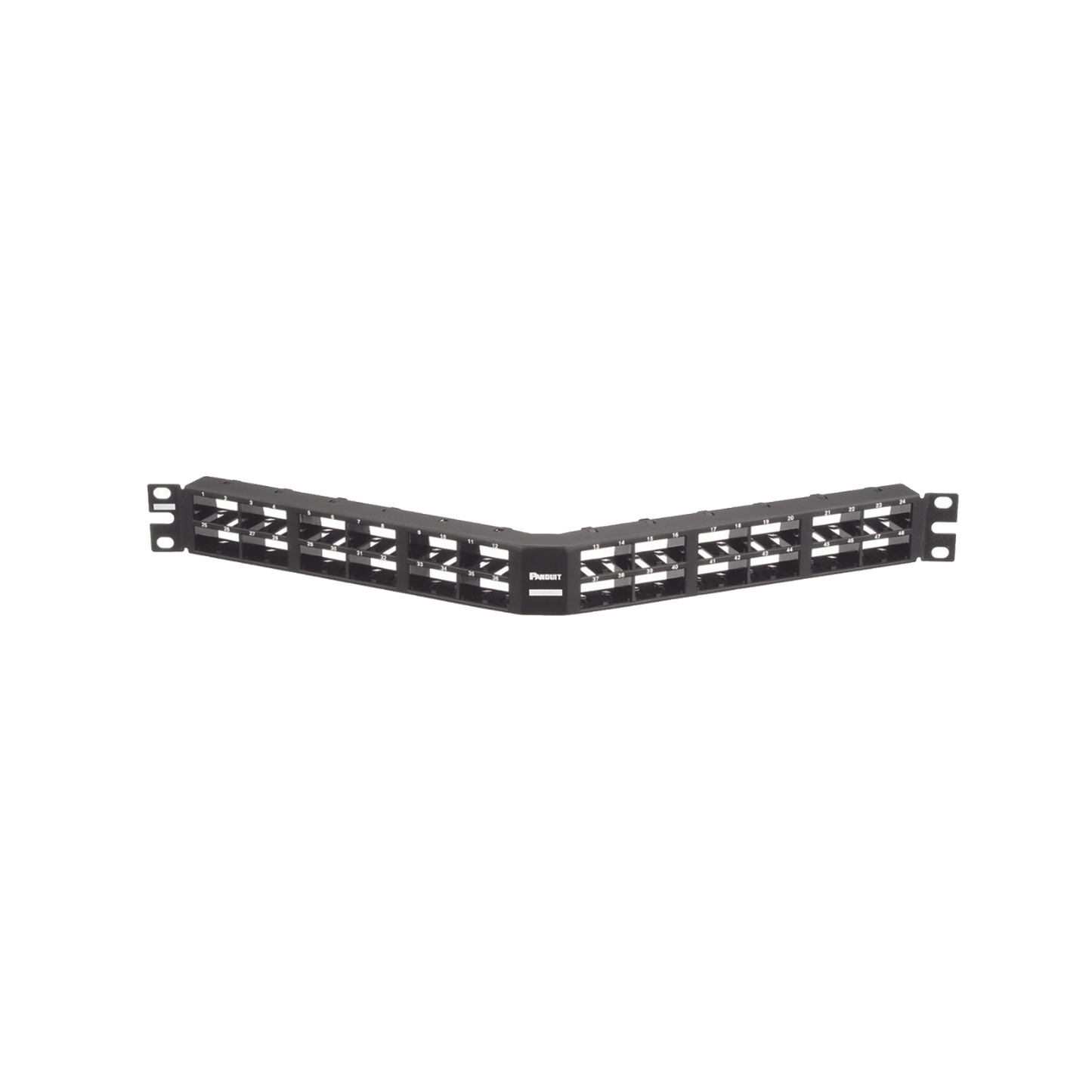 CPPA48HDWBLY - Panel de Parcheo Modular Mini-Com (Sin Conectores), Angulado, Sin Blindaje, Alta Densidad, de 48 Puertos, 1UR