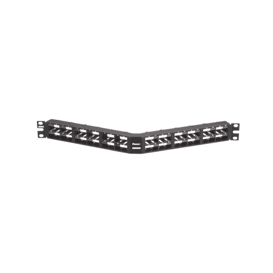 CPPA48HDWBLY - Panel de Parcheo Modular Mini-Com (Sin Conectores), Angulado, Sin Blindaje, Alta Densidad, de 48 Puertos, 1UR