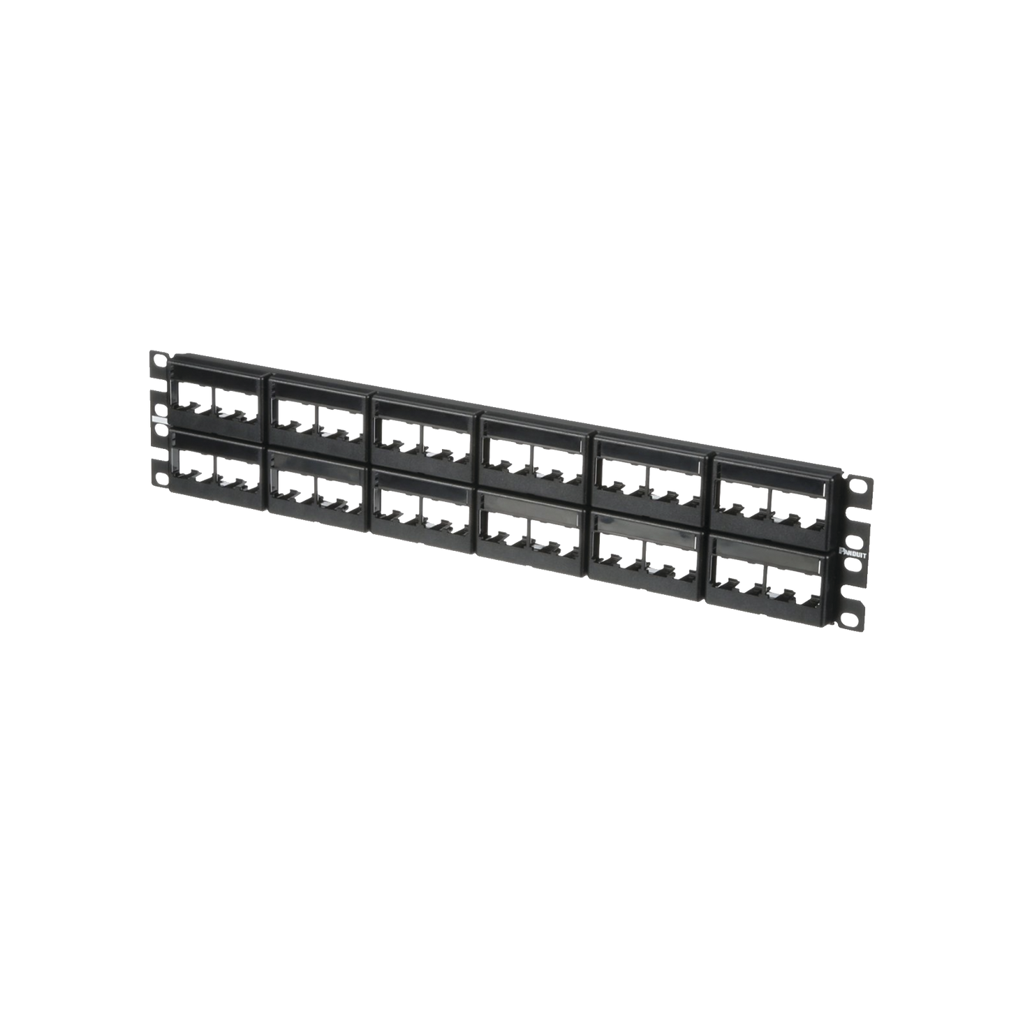 CPPL48WBLY - Panel de Parcheo Modular Mini-Com (Sin Conectores), Plano, Sin Blindaje, Con Etiqueta y Cubierta, de 48 Puertos, 2UR