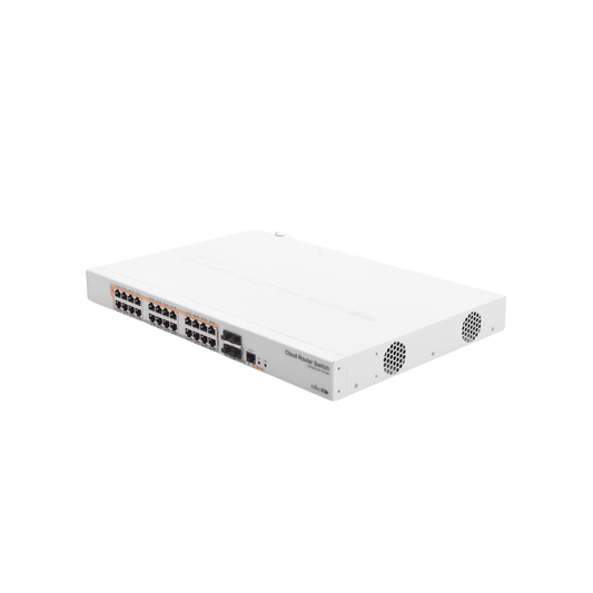 CRS328-24P-4S+RM CRS328-24P-4S+RM - 24 port Gigabit Ethernet router/switch with four 10Gbps SFP+