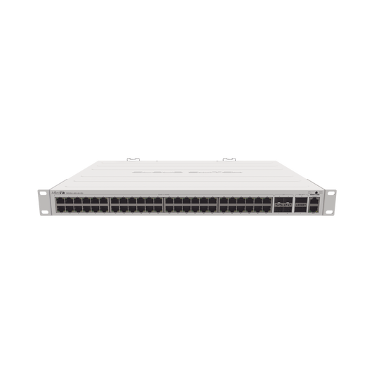CRS354-48G-4S+2Q+RM (CRS354-48G-4S+2Q+RM) Cloud Router Switch 48 puertos Gigabit Ethernet, 4 puertos SFP+ 10G, 2 puertos QSFP+ 40G, Montaje en Rack