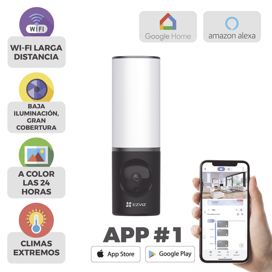 CS-LC3 Cámara IP 4 Megapíxel / Wi-Fi / Lampara Integrada / Audio de dos vías / Imágen Nocturna a Color / Detección Humana / Audios Personalizables / Almacena en Memoria Interna / Uso Exterior con Protección