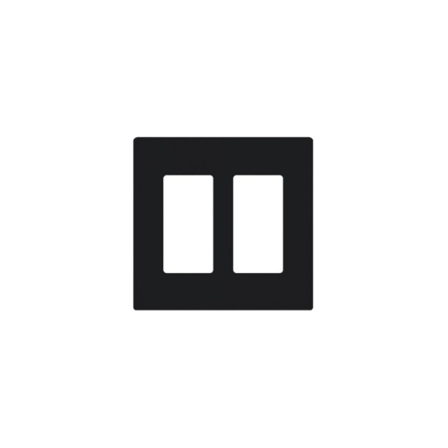 CW2BL Placa de pared 2 espacio, para atenuador (dimmer), switch ó control remoto PICO inalámbrico.