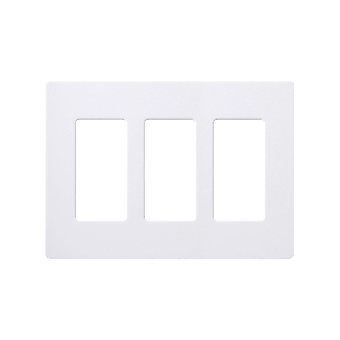 CW3WH Placa de pared 3 espacios, color blanco, para atenuador (dimmer), switch ó control remoto PICO inalámbrico.