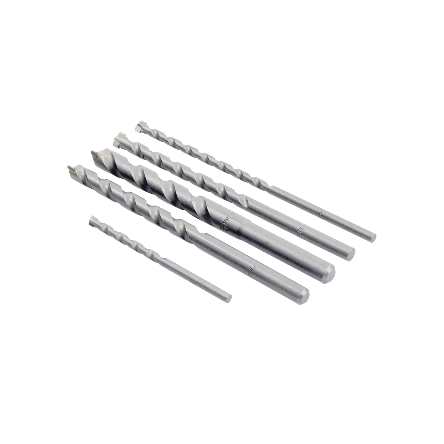 D-36033 - Juego de 5 Pzas. de Broca para Concreto, Zanco Recto (3/16", 1/4", 5/16", 3/8" y 1/2").