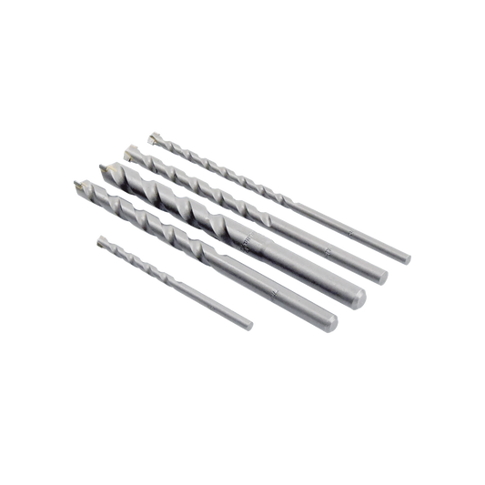 D-36033 - Juego de 5 Pzas. de Broca para Concreto, Zanco Recto (3/16", 1/4", 5/16", 3/8" y 1/2").