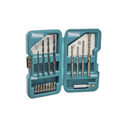D-45836 Juego de accesorios multipropósito 17 piezas para metal, concreto, madera y puntas para atornillar.
