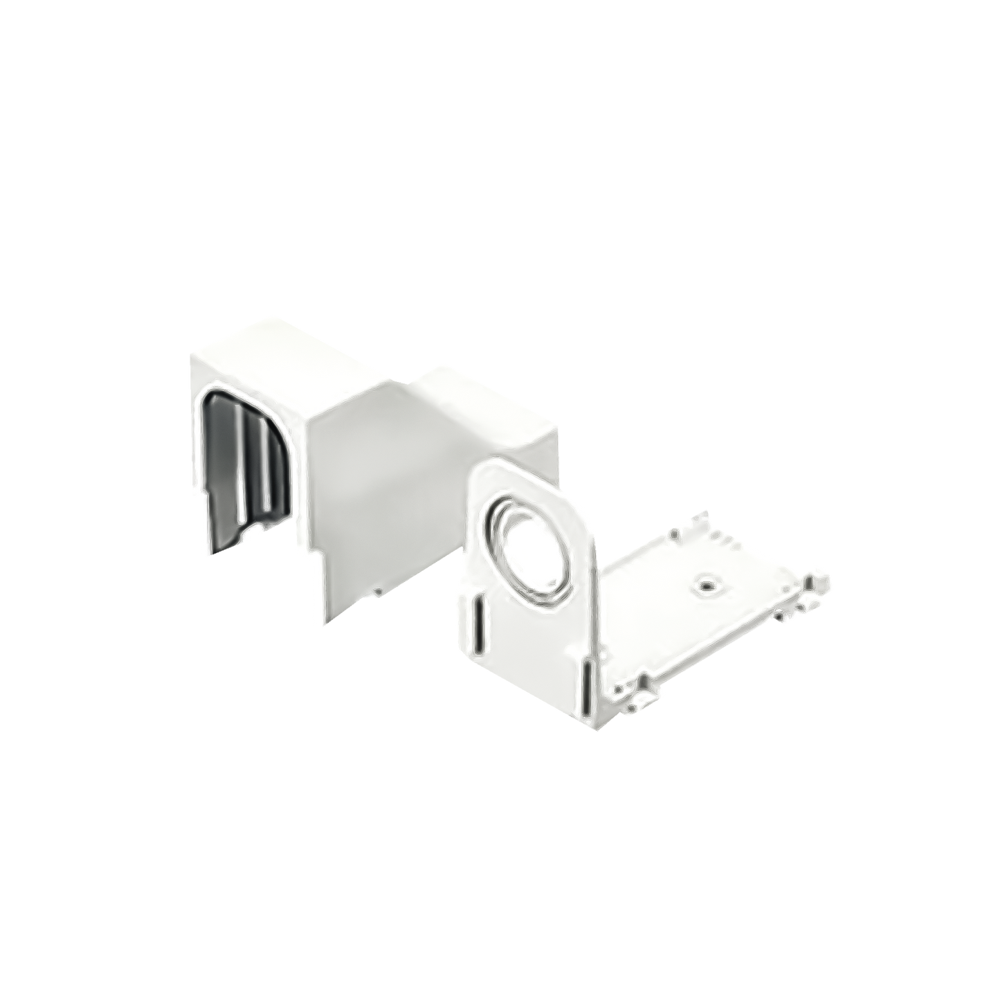 DCEFXWH-X - Accesorio Para Techo Falso/Entrada, Con Conexión Tubería 1/2 a 1 In, Compatible con Canaletas LD3, LD5 y LD10, Color Blanco