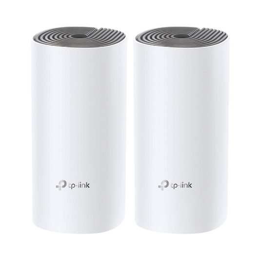 DECOE4-2PACK Kit de Router inalámbrico mesh Deco E4 para Hogar / Doble banda AC 1200  / 2 puertos 10/100 Mbps / Compatible con amazon alexa.