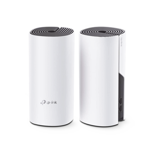 DECOM4-2PACK KIT 2 Routers Inalámbricos MESH Interior para Hogar / Doble Banda Wi-Fi 5 AC1200 Mbps / 2 Puerto Gigabit WAN/LAN / 2 Antenas Internas / Administración Mediante la App Deco (iOS, Android)