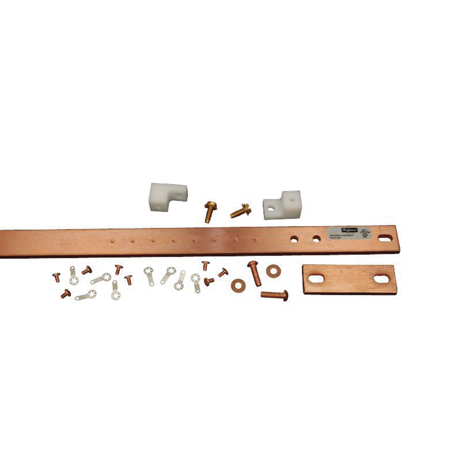 DG19 - Kit de Barra de Tierra Física, Para Rack de 19 in, Fabricada en Aleación de Cobre Electrolítica Resistente