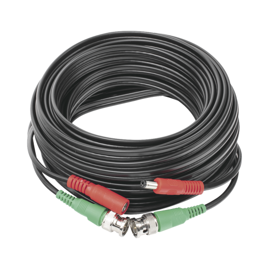 DIY-10M-4K - Cable Coaxial (BNC RG59) + Alimentaci�n / SIAMES / 10 Metros (32.81 Pies) / Aleaci�n Cobre + Aluminio CCA / Para C�maras 4K / Uso Interior y Exterior