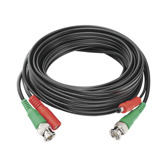 DIY-5M-HD Cable coaxial ( BNC RG59 ) + Alimentación / SIAMÉS / 5 Metros / 100 % COBRE / Para Cámaras 4K  / Uso interior y exterior