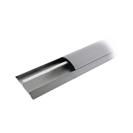DMCTALUM - Ducto de media caña de aluminio, tramo de 2.5m de largo (8801-80300)