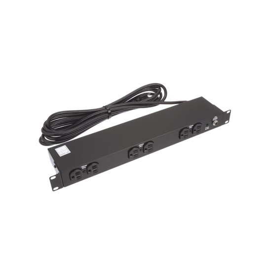 DP1N190615 - PDU Básico de Montaje en Rack, Con 6 Salidas Frontales NEMA 5-15R,  Enchufe de Entrada NEMA 5-15P, de 19in, 1UR, 15 Amp, 120 Vca