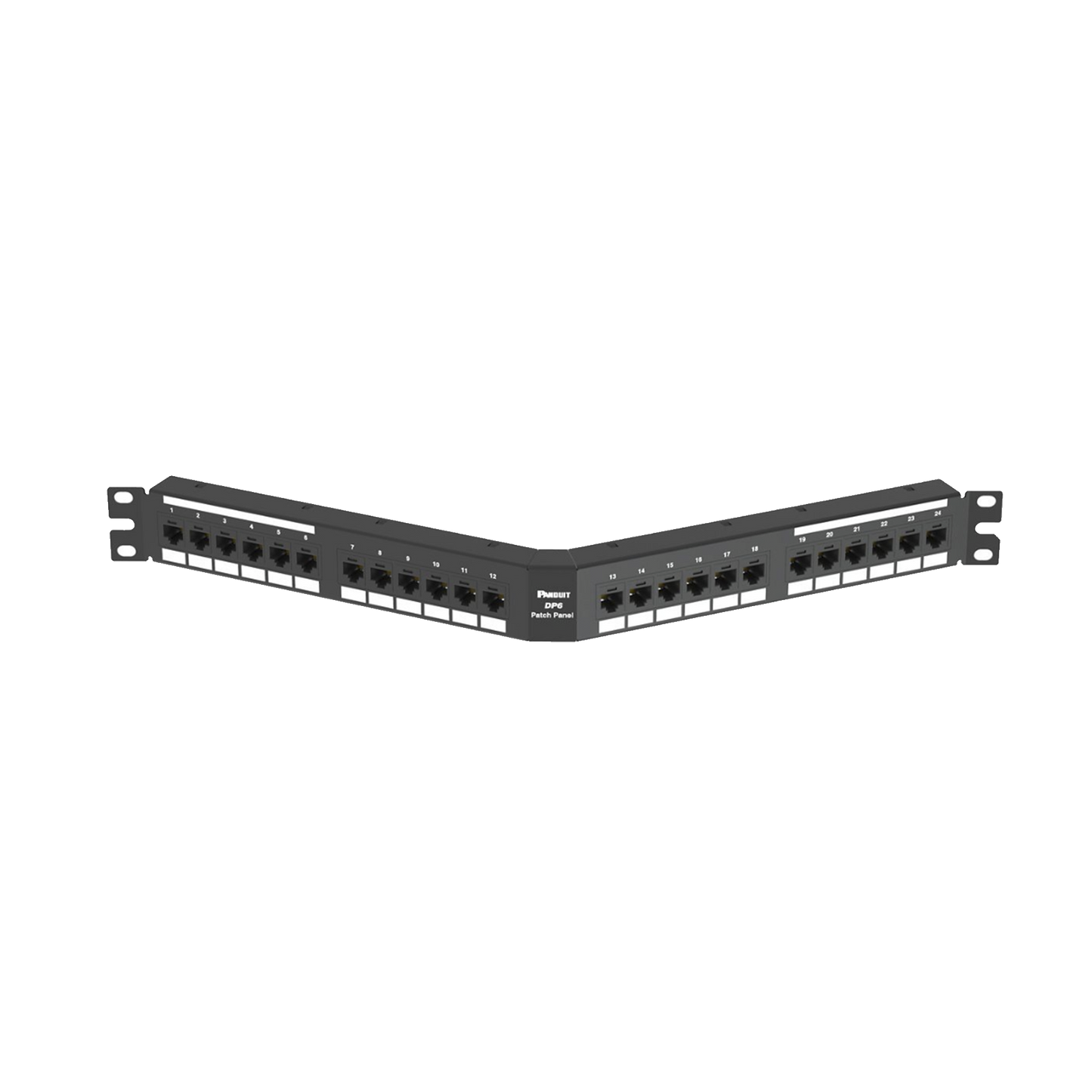 DPA24688TGY - Panel de Parcheo de Impacto (110), Angulado, Categor�a 6, de 24 Puertos, 1UR