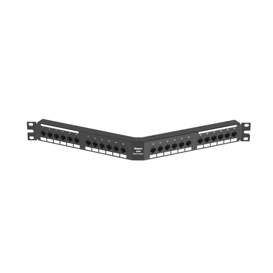 DPA24688TGY - Panel de Parcheo de Impacto (110), Angulado, Categor�a 6, de 24 Puertos, 1UR