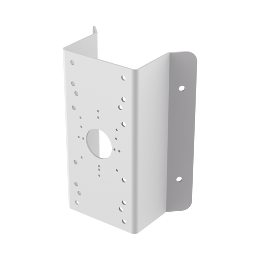 DS-1276ZJ - Montaje de Esquina para PTZ TURBOHD o IP / Uso en Exterior / Material de Acero de Carbono / Color Blanco