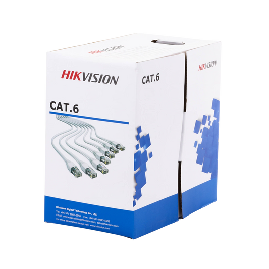 DS-1LN6-UE-W Bobina de Cable de 305 m (1000 ft) Cat 6 / 100% Cobre / Color Blanco / Uso en Interior / PVC
