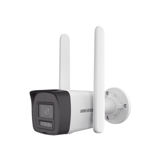 DS-2CD1043G2-LIDUF/4G/SL/LA/FUS [Dual Light + 4G] Bala IP 4 Megapixel / Lente 2.8 mm / 30 mts IR + 30 mts Luz Blanca / Micrófono Integrado / ACUSENSE Lite / Exterior IP67 / H.265 / ONVIF / Micro SD