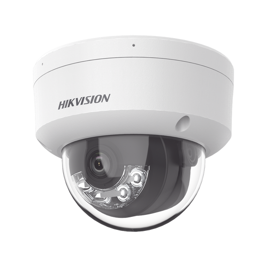DS-2CD1123G2-LIU [Dual Light] Domo IP 2 Megapixel / Lente 2.8 mm / 30 mts IR + 20 mts Luz Blanca / Micrófono Integrado / Antivandálico IK08 / ACUSENSE Lite / Exterior IP67 / H.265 / PoE / ONVIF