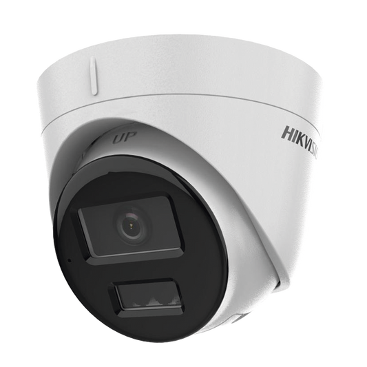 DS-2CD1323G2-LIU [Dual Light] Turret IP 2 Megapixel / Lente 2.8 mm / 30 mts IR + 30 mts Luz Blanca / Micrófono Integrado / ACUSENSE Lite / Exterior IP67 / H.265 / PoE / ONVIF