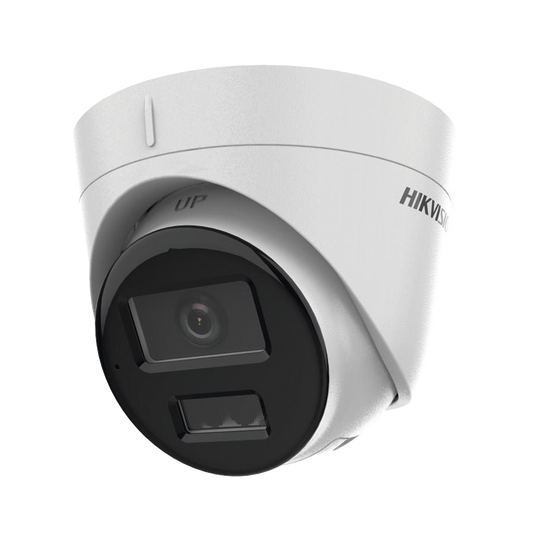 DS-2CD1323G2-LIUF [Dual Light] Turret IP 2 Megapixel / Lente 2.8 mm / 30 mts IR + 30 mts Luz Blanca / Micrófono Integrado / ACUSENSE Lite / Exterior IP67 / H.265 / PoE / ONVIF / Micro SD