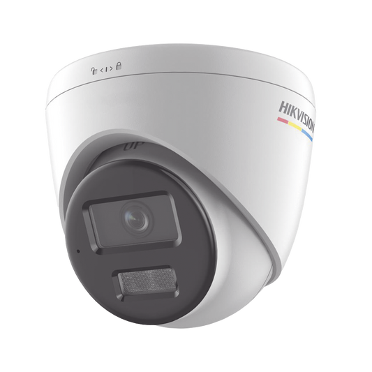 DS-2CD1327G2H-LIUF [Dual Light + ColorVu] Turret IP 2 Megapixel / Lente 2.8 mm / 30 mts IR + 30 mts Luz Blanca / Micrófono Integrado / ACUSENSE Lite / Exterior IP67 / WDR 120 dB / PoE / Micro SD / ONVIF