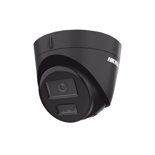 DS-2CD1343G2-LIUF/BLACK [Dual Light] Turret IP 4 Megapixel / Color Negro /  Lente 2.8 mm / 30 mts IR + 30 mts Luz Blanca / Micrófono Integrado / ACUSENSE Lite / Exterior IP67 / H.265 / PoE / ONVIF / Micro SD