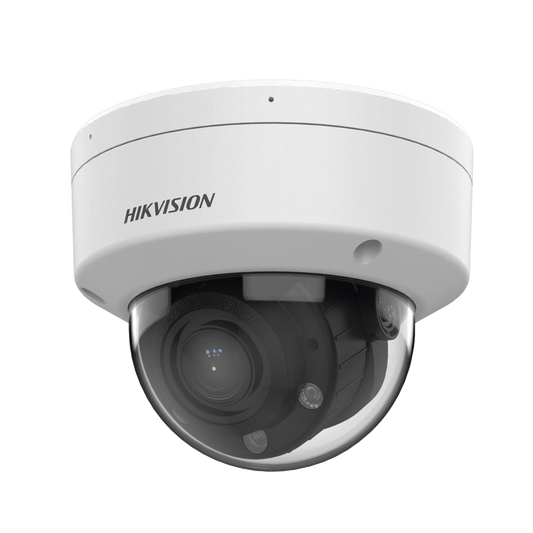DS-2CD1743G2-LIZSU Domo IP 4 Megapíxel / Lente Motorizado 2.8 a 12 mm / Dual Light (30 mts IR + 30 mts Luz Blanca) / ACUSENSE Lite / Microfono Integrado / Exterior IP67 / IK08 / WDR 120 dB / PoE / ONVIF / Micro SD
