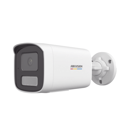 DS-2CD1T27G2H-LIUF [Dual Light + ColorVu] Bala IP 2 Megapixel / Lente 4 mm / 50 mts IR + 50 mts Luz Blanca / Micrófono Integrado / ACUSENSE Lite / Exterior IP67 / WDR 120 dB / PoE / Micro SD / ONVIF