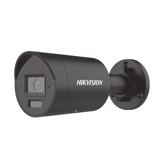 DS-2CD2043G2-LI2U(BLACK) [Dual Light + 2 Micrófonos Integrados] Bala IP 4 Megapixel / Color Negro / Lente 2.8 mm / 40 mts Luz Blanca + 40 mts IR / ACUSENSE / Exterior IP67 / WDR 120 dB / PoE / ONVIF / Micro SD / Metal / ACUSEARCH