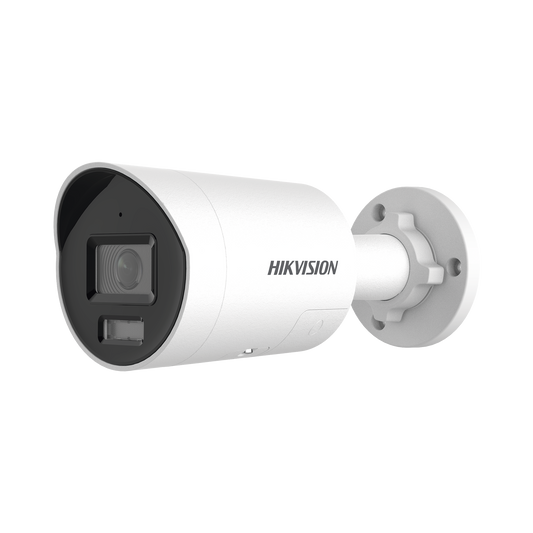 [Dual Light + ColorVu] Bala IP 8 Megapixel (4K) / Lente 2.8 mm / 40 mts IR + 40 mts Luz Blanca / Exterior IP67 / Luz Intermitente y Alerta de Audio / Micrófono Integrado / ACUSENSE (Filtro de Falsas Alarmas) / Metal / ACUSEARCH