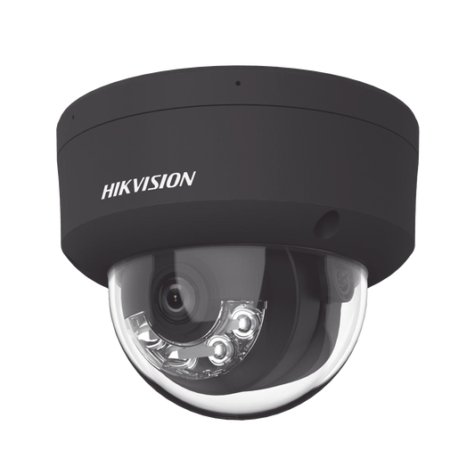 DS-2CD2143G2-LIS2U(BLACK) Domo IP 4 Megapixel / Color Negro / Lente 2.8 mm / Dual Light (30 mts Luz Blanca + 30 mts IR) / 2 Micrófonos Integrados / ACUSENSE / Exterior IP67 / IK10 / WDR 120 dB / PoE / ONVIF / Micro SD / Metal / ACUSEARCH