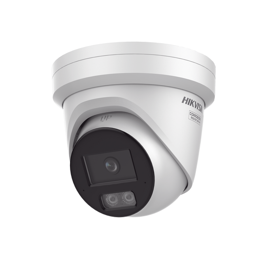 DS-2CD2347G3-LI2UY - [Dual Light + ColorVu 3.0 + HikAI] Turret IP 4 Megapixel / Lente 2.8 mm / 30 mts IR + Luz Blanca / 2 Microfonos Integrados / Exterior IP67 / WDR 130 dB / ACUSENSE 3.0 / Metal / NEMA 4X / ACUSEARCH