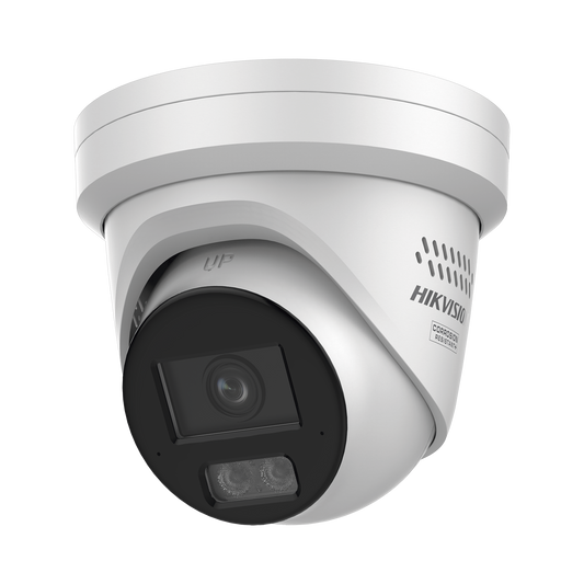 DS-2CD2367G3-LI2UY - [Dual Light + ColorVu 3.0 + HikAI] Turret IP 6 Megapixel / Lente 2.8 mm / 30 mts IR + Luz Blanca / 2 Microfonos Integrados / Exterior IP67 / WDR 130 dB / ACUSENSE 3.0 / Metal / NEMA 4X / ACUSEARCH