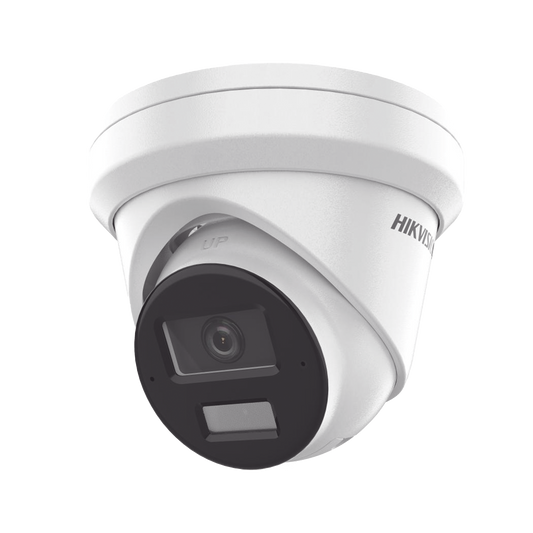 DS-2CD2383G2-LI2U - [Dual Light + 2 Micrófonos Integrados] Turret IP 8 Megapixel (4K) / Lente 2.8 mm / 30 mts Luz Blanca + 30 mts IR / ACUSENSE / Exterior IP67 / WDR 120 dB / PoE / ONVIF / Micro SD / Metal / ACUSEARCH