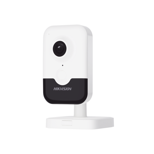 Cubo IP de 2 Megapixel / Lente 2.8 mm / WiFi / H.265+ / 10 mts IR EXIR / Micrófono y Bocina Integrada (Audio de Dos Vías) / Interior / Se Conecta Directo a la App Hik-Connect / Micro SD / dWDR / PoE