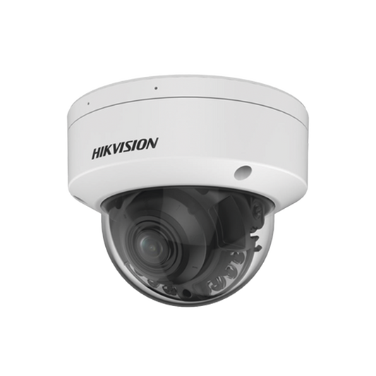 DS-2CD3746G2HT-LIZSU(1T) Domo IP 4 Megapixel / Lente Mot. 2.7 - 13.5 mm / Dual Light (40 mts IR + 40 mts Luz Blanca ) / SSD Integrado 1 TB / 2 Micrófonos Integrados / Alarmas I/O / IP67 / IK10 / WDR 130 dB / PoE + / AcuSense / DarkFighter S / Micro SD