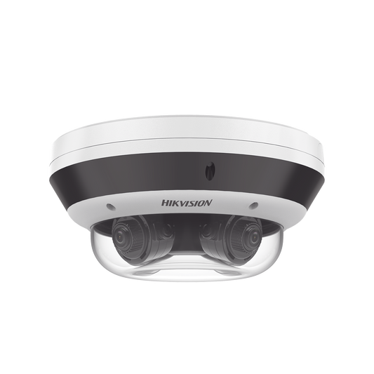 DS-2CD6D44G1-IZS PanoVu Series / Vista Panorámica 360º / 4 Lentes Mot. 2.8 a 8 mm (4 Megapixel por Lente) / 16 Megapixel en Total / WDR 120 dB / DARKFIGHTER / Exterior IP67 / IK10 / PoE+ / 30 mts IR / Micro SD