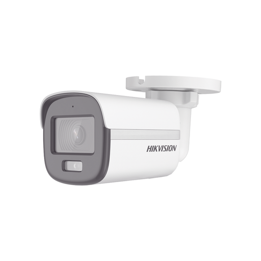 DS-2CE10DF0T-F [ColorVu] Bala TURBOHD 2 Megapixel (1080p) / Imagen a Color 24/7 / Lente 2.8 mm / METAL / Luz Blanca 20 mts / Exterior IP67 / TVI-AHD-CVI-CVBS / dWDR
