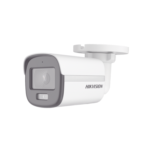 DS-2CE10DF0T-LFS - [Dual Light + ColorVu] Bala TURBOHD 2 Megapixel (1080p) / Lente 2.8 mm / 20 mts IR + 20 mts Luz Blanca / Gran Angular 105° / Exterior IP67 / Micrófono Integrado / dWDR / 4 Tecnologías