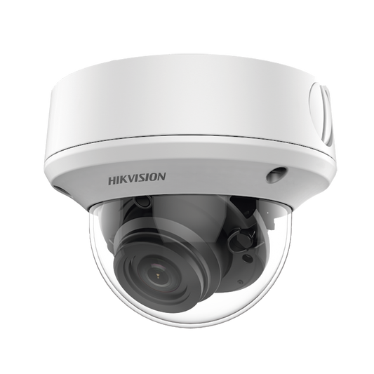 DS-2CE5AU1T-AVPIT3ZF Domo TURBOHD 4K (8 Megapixel) / Lente Mot. 2.7 a 13.5 mm / 40 mts IR EXIR / IP67 / 12 Vcc / 24 VCA / TVI-AHD-CVI-CVBS / 9 a 15 Vcc