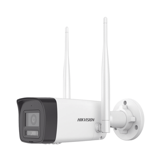 DS-2CV1043G2-LIDWF(B) Bala IP 4 Megapixel / Lente 2.8 mm / Dual Light (30 mts IR + 30 mts Luz Blanca) / Wi-Fi / ACUSENSE /  Audio Bidireccional (Micrófono y Bocina) / IP66 / dWDR / Micro SD