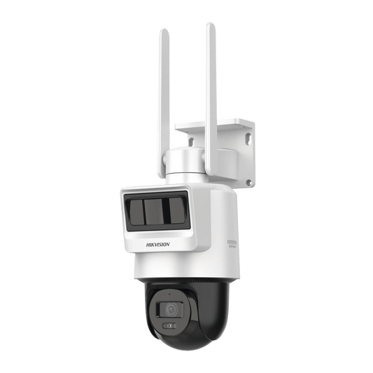 DS-2DE2C400IWG-K/4G/C09S20/LA Kit Solar IP All in One / Doble Detección (Radar + PIR) / PT IP 4 Megapixel / Lente 4 mm / Panel Solar / Batería de Respaldo de Litio 90Wh (Hasta 2 días) / Conexión 4G / Audio de Dos Vías / Accesorios de Inst. / Direc