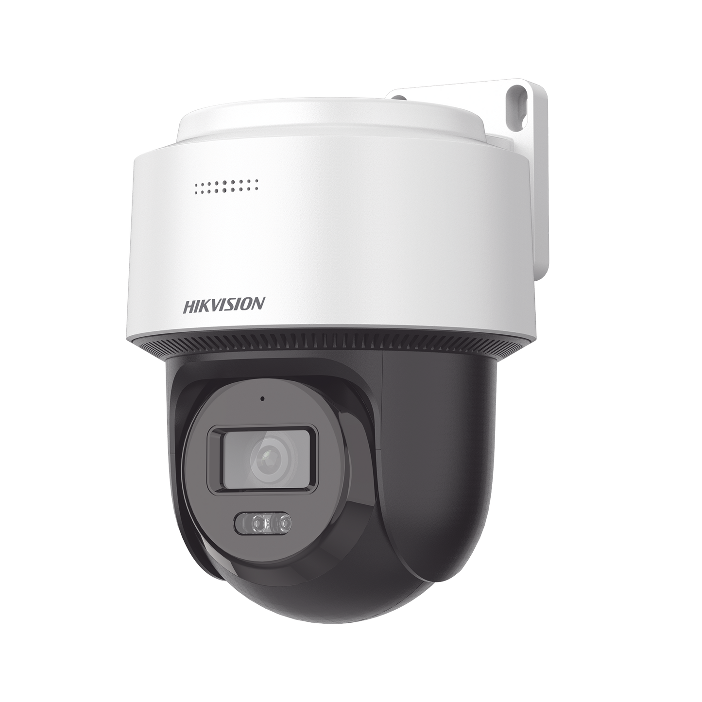 DS-2DE2C400MWG-E - [FlexVu]  Domo PT IP 4 Megapixel / Lente 4 mm  / Dual Light (30 mts IR + 30 mts Luz Blanca)  / Autoseguimiento en Humanos / PoE / IP66 / Micrófono y Bocina Integrado (Audio de Dos Vías) / Micro SD / Incluye Montaje de Pared o Techo /