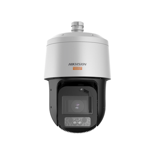 DS-2DT8C442MXG-LWT PTZ IP 4 Megapixel / 42X Zoom / Dual Light (500 mts IR / 100 mts Luz Blanca) / Polimero Anticorrosivo (Ideal para Zonas Costeras o Alta Salinidad) / AutoSeguimiento / DARKFIGHTER / EIS / Exterior IP67 / NEMA 4X / C5 / Wiper / Micro SD