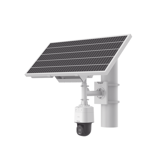 DS-2XS3Q47G1-LDH/4G/C18S40 Kit Solar IP All in One / Cámara PT ColorVu 4 Megapixel / Lente 4 mm / Panel Solar / Batería de Respaldo de Litio 23.2Ah (Hasta 24 Días) / Conexión 4G / Accesorios de Instalación