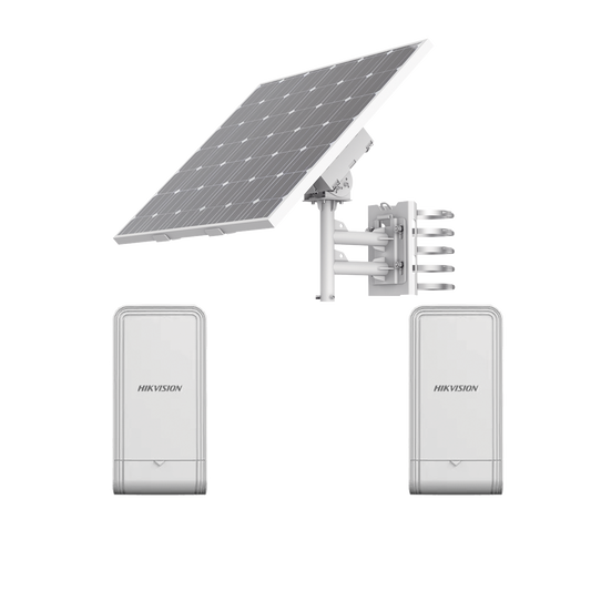 DS-2XS6K01-C36S80/K Kit Solar de Alimentación + 2 Puntos de Acceso (AP) / Panel Solar / Batería de Respaldo de Litio 360 Wh / 2 Salidas de 12 Vcd / Accesorios de Instalación / Uso en Exterior IP66