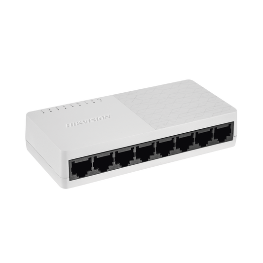 DS-3E0508D-O - Switch Gigabit No Administrable de Escritorio de 8 Puertos 10 / 100 / 1000 Mbps / Diseño Compacto y Estetico